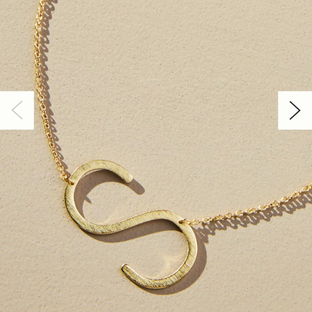 Anthropologie Monogram Pendant Necklace
